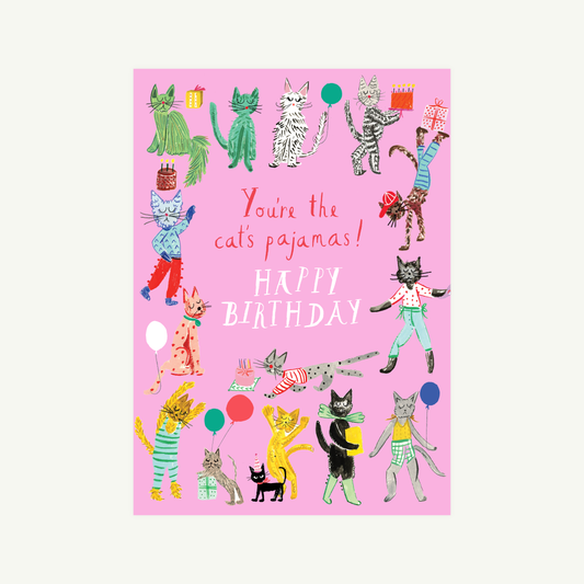 Tarjeta Pijamas para gatos
