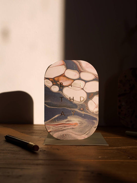 Tarjeta Birthday marmolado