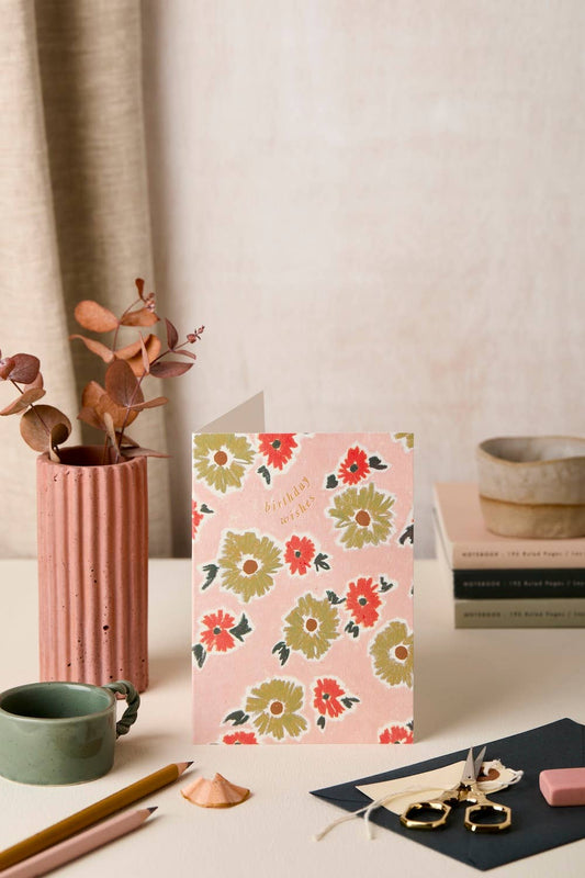 Tarjeta cumpleaños flores