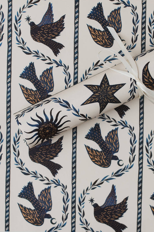 Papel Palomas y Estrellas (Navidad)