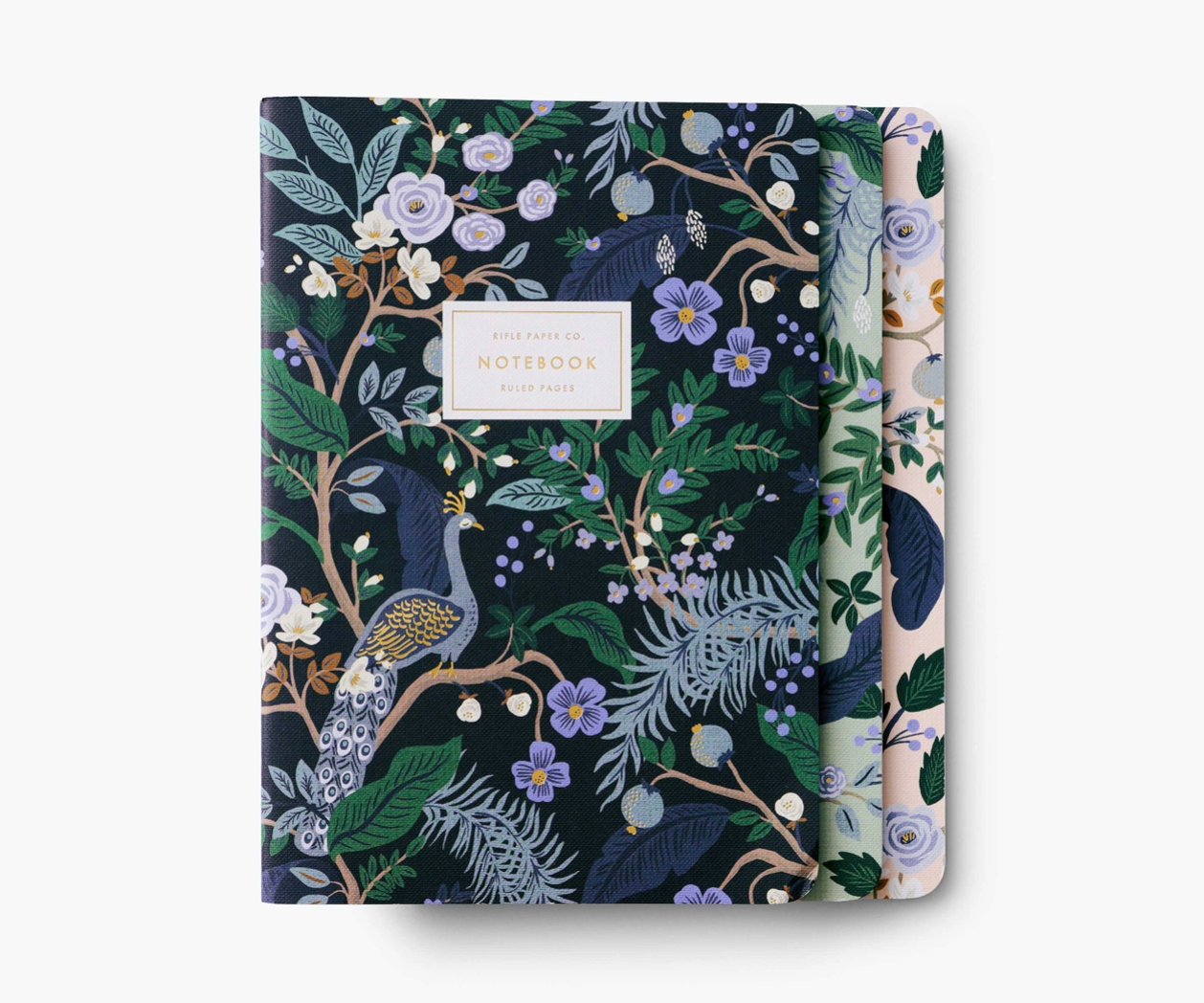 Set de 3 cuadernos Peacock