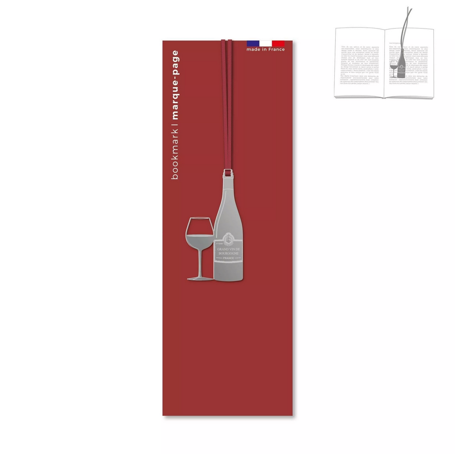 Copa y botella Borgoña