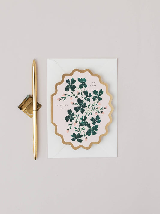 Wedding floral card. Tarjeta de boda floral