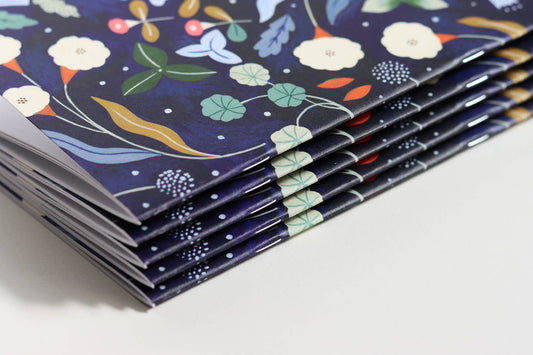 Libreta Dark Blue Garden