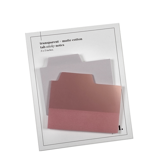 Set de notas adhesivas translúcidas