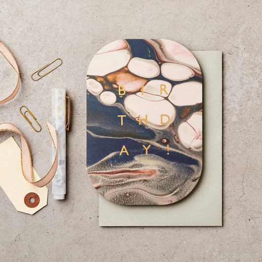 Tarjeta Birthday marmolado