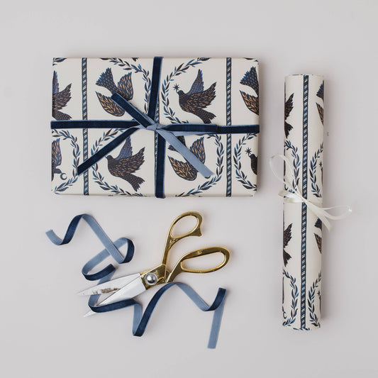 Papel Palomas y Estrellas (Navidad)