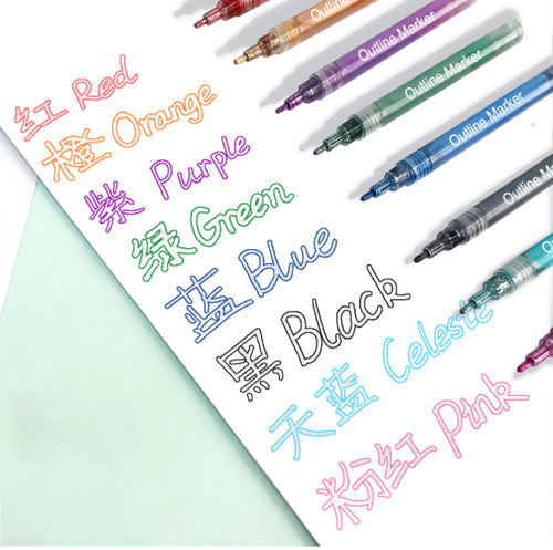 Rotuladores fluorescentes de doble color