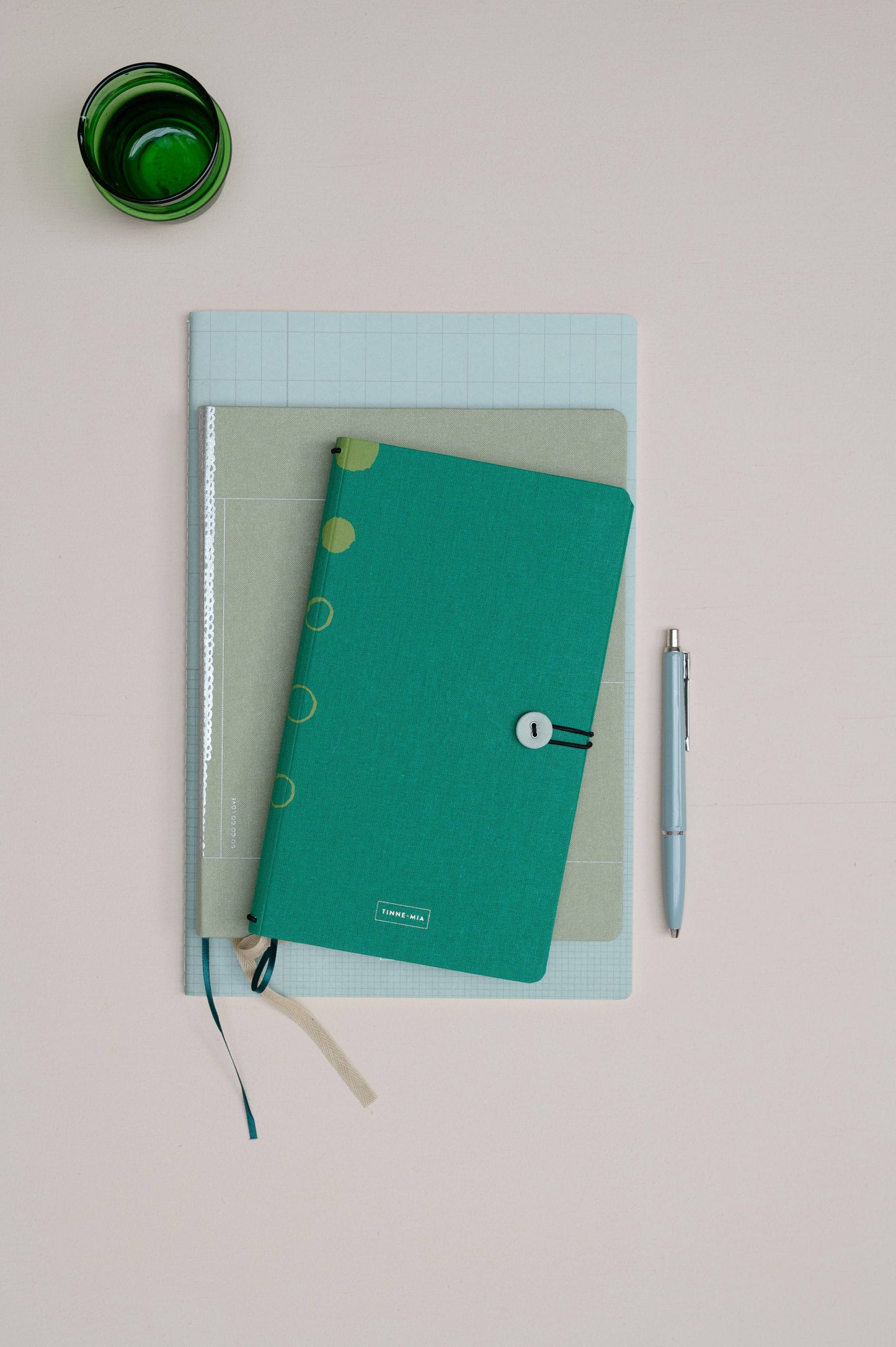 Libreta botón – Emerald