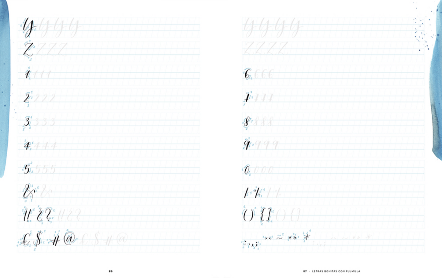 Letras Bonitas con plumilla