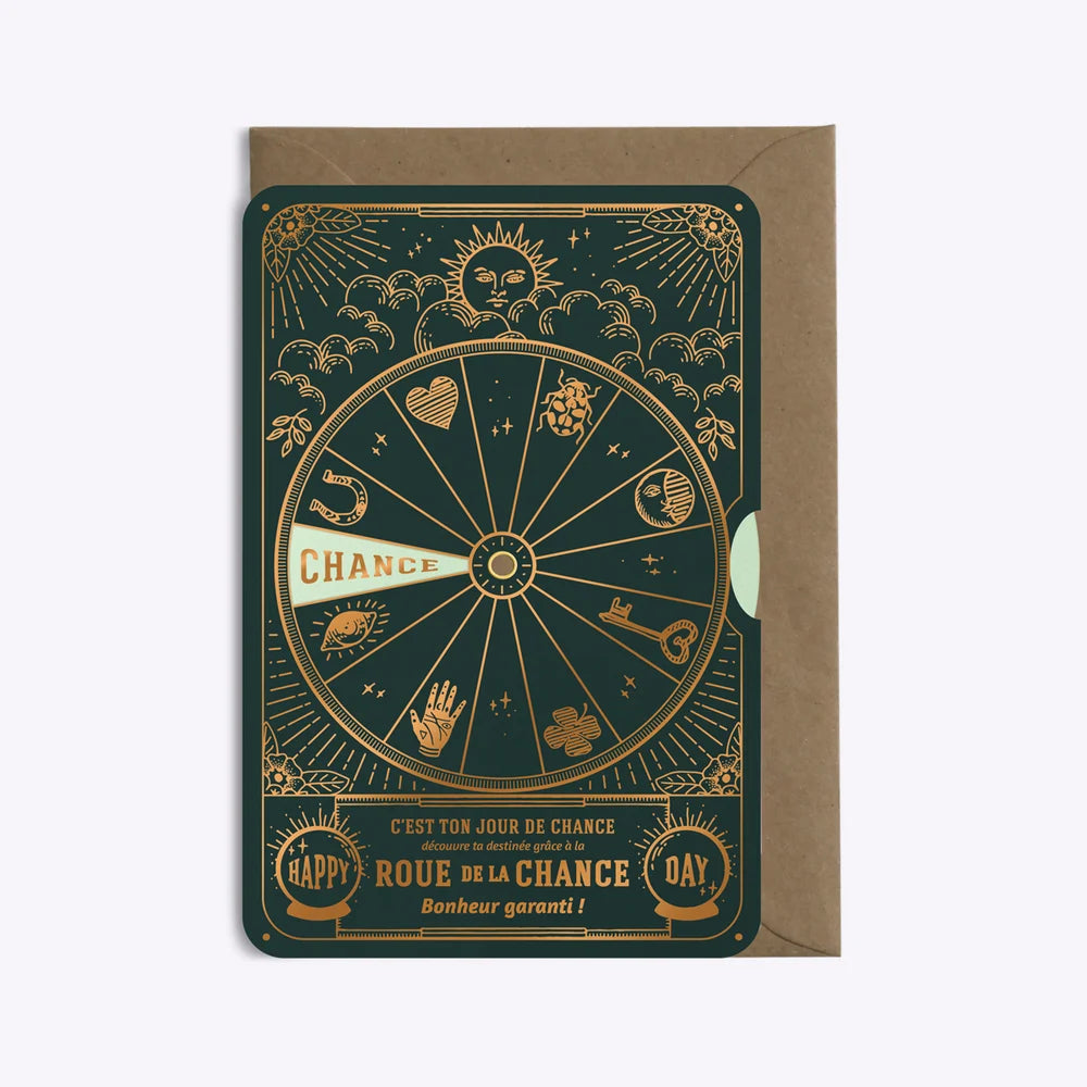 Tarjeta cumpleaños "Rueda de la suerte"