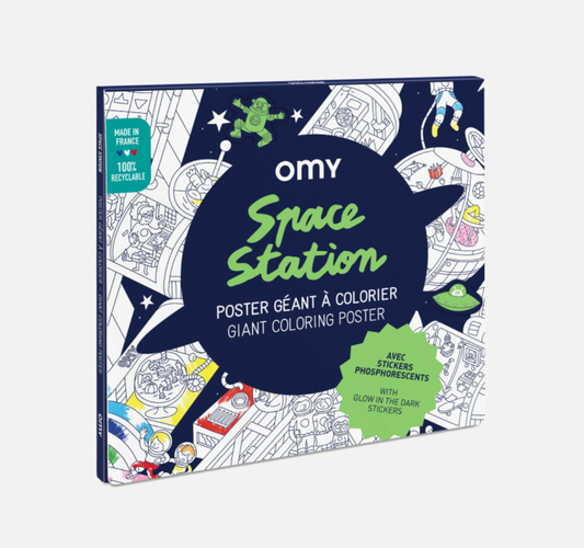 Estación espacial + pegatinas – Póster XL