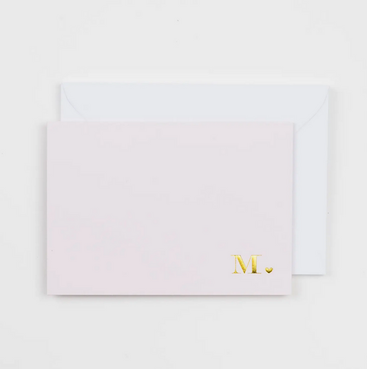 Set de tarjetas+sobres con inicial