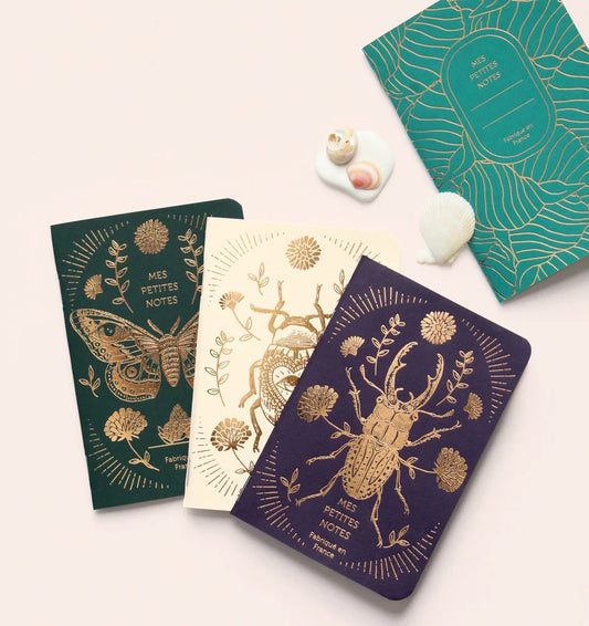 Trío libretas "Escarabajos" (B7)