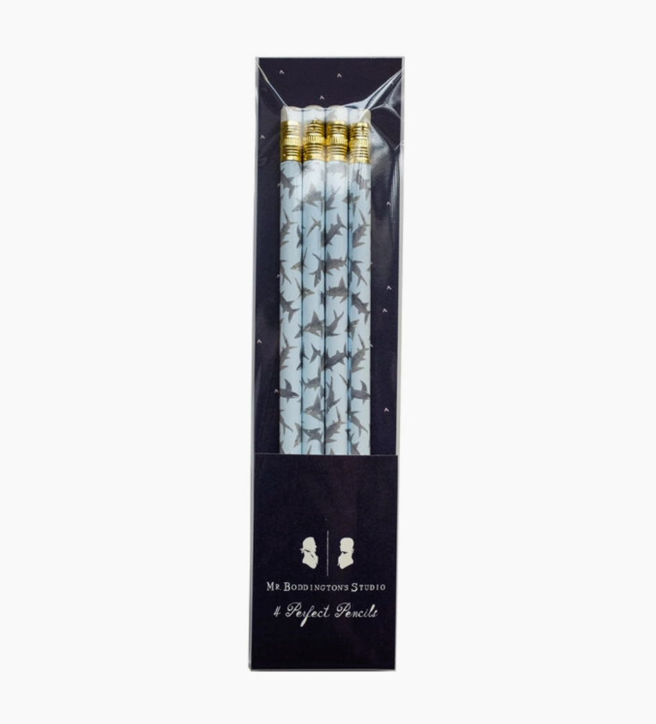 Set de 4 lápices Tiburones
