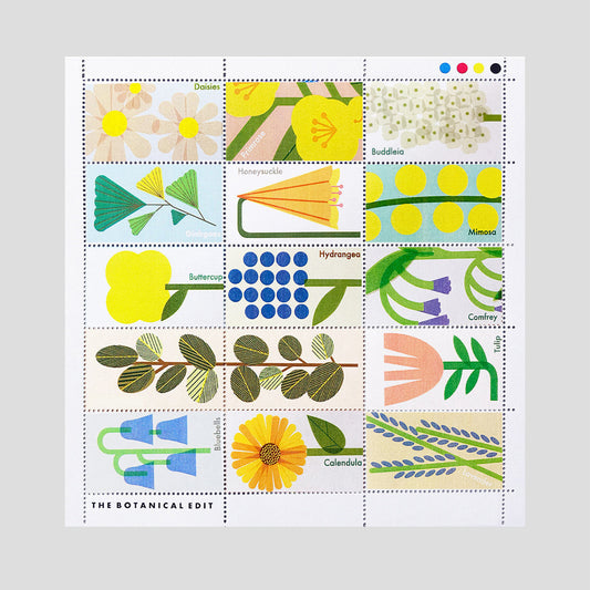 Colección de sellos Flores