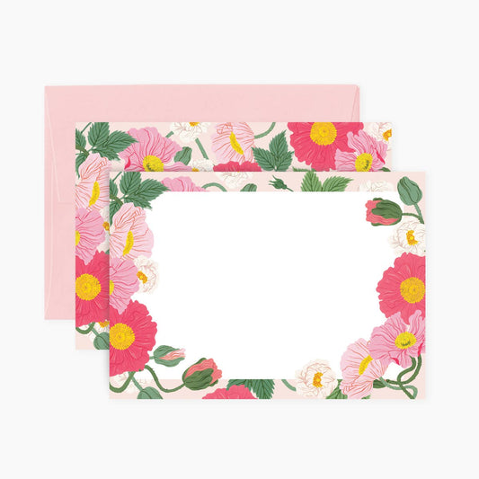 Set tarjetas + sobres Poppies