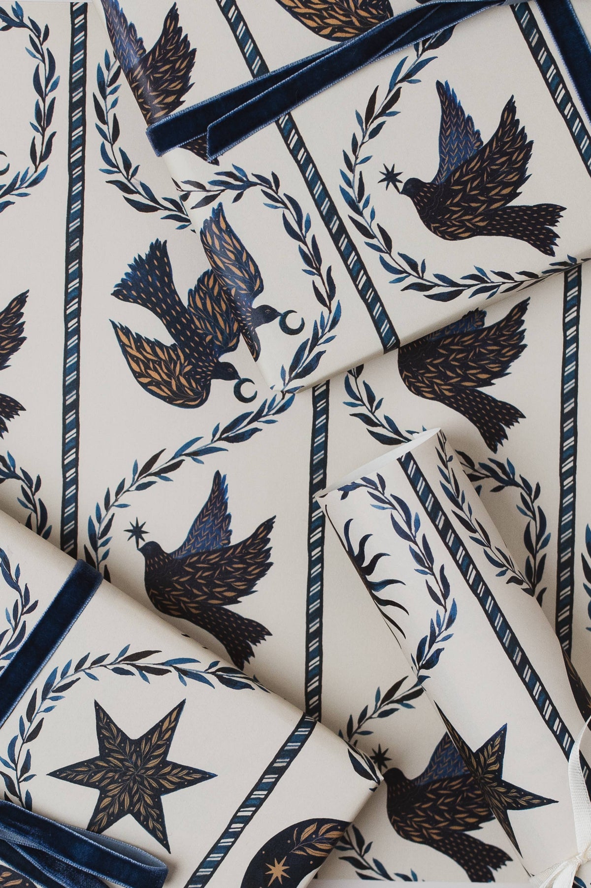 Papel Palomas y Estrellas (Navidad)