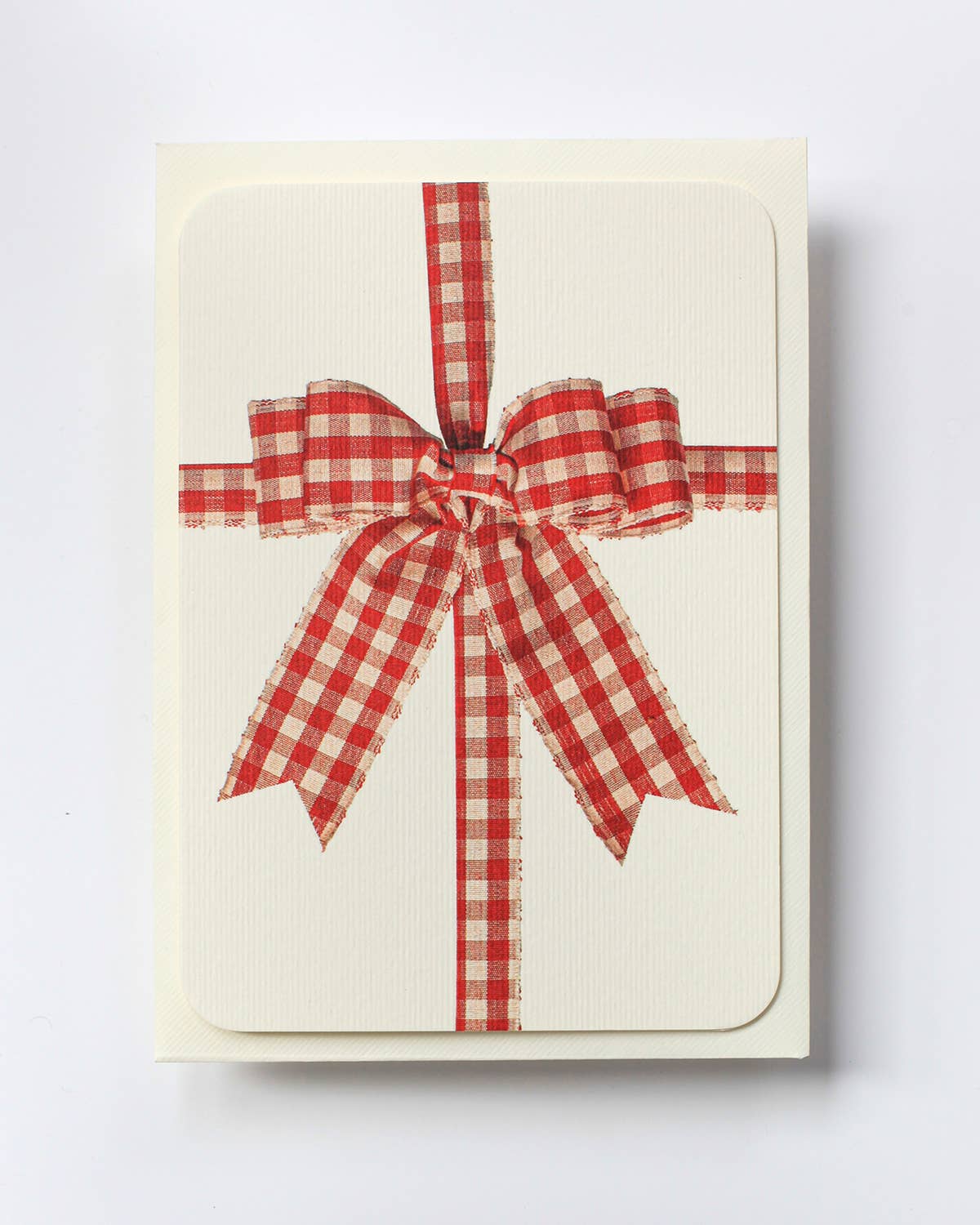 Tarjeta Lazo vichy rojo