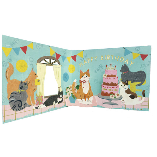Cat birthday pop-up