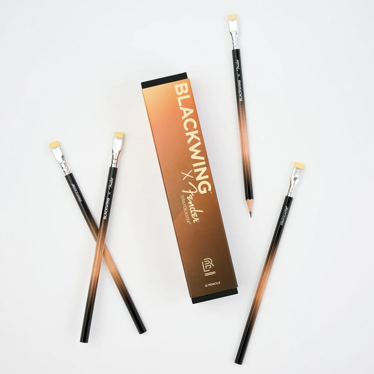 Blackwing pencils with a box on a white background