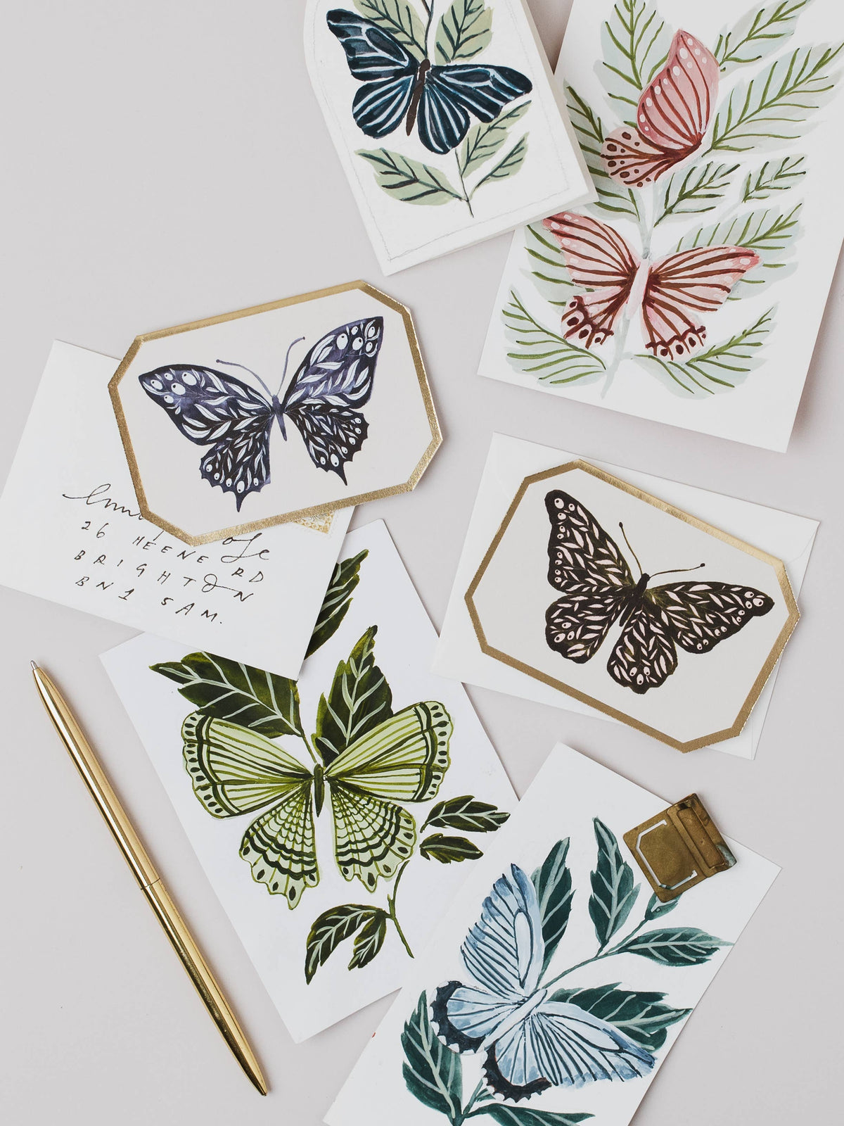 Mini tarjeta Mariposa azul