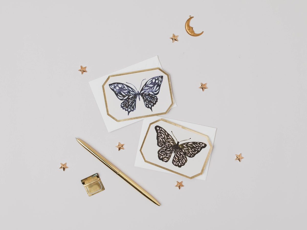 Mini tarjeta Mariposa azul