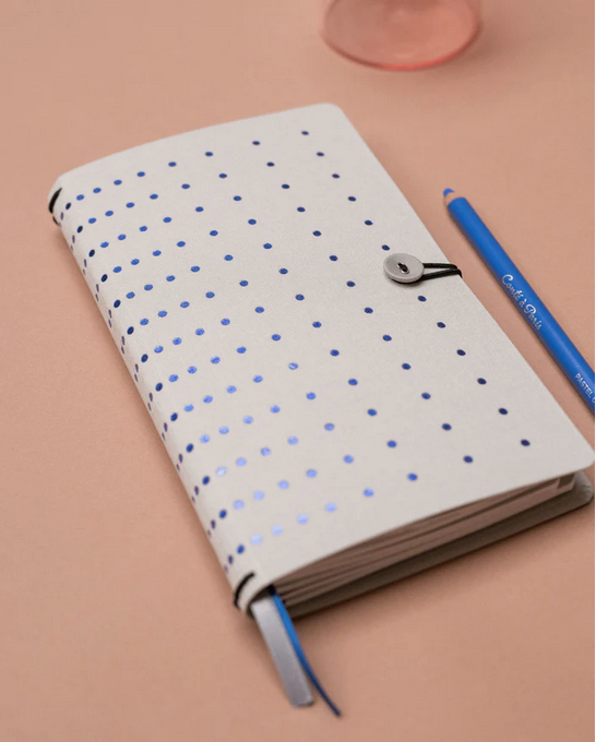 Libreta botón – Forever blue