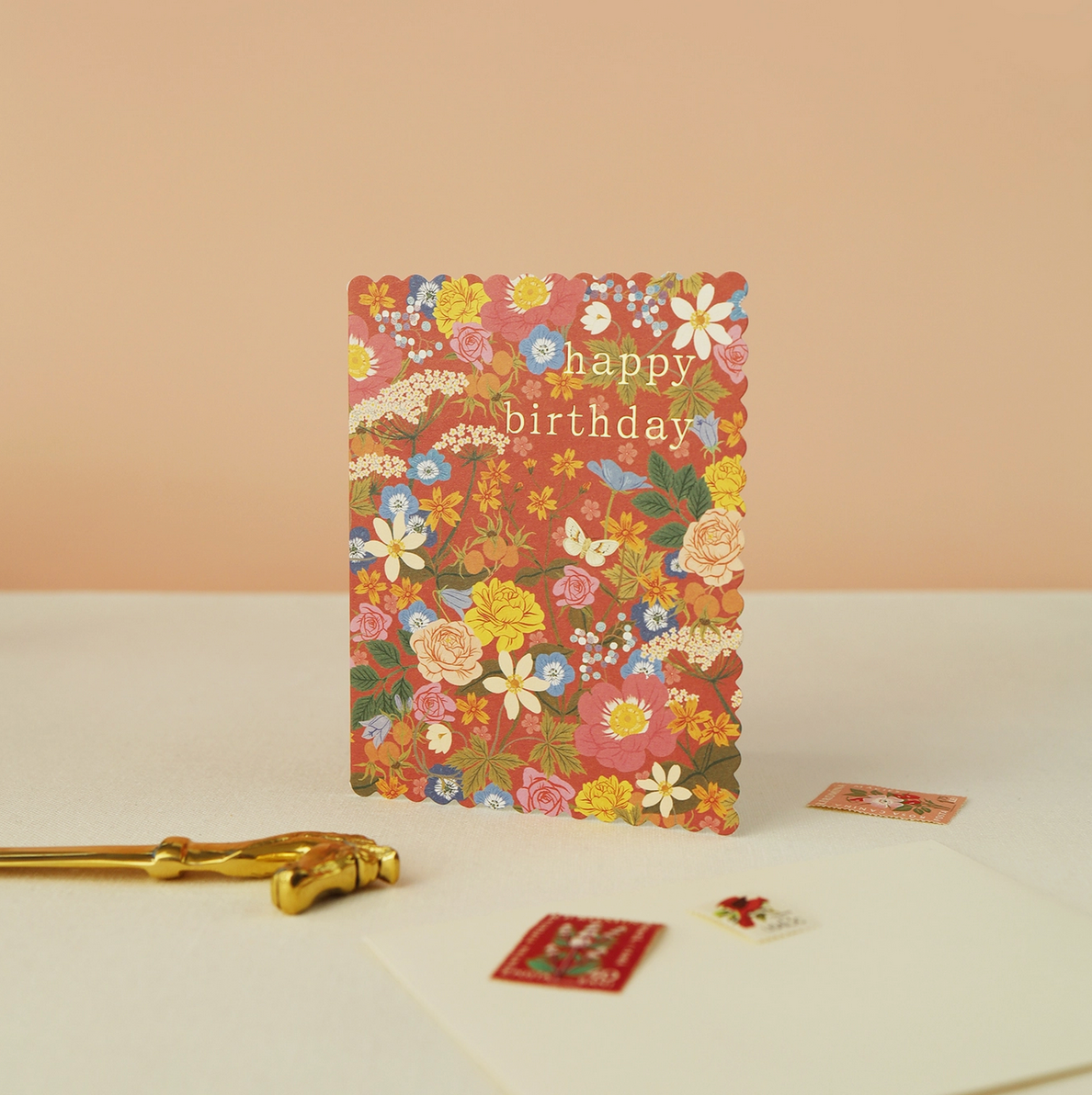 Tarjeta Happy Birthday Flora