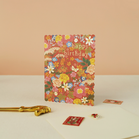 Tarjeta Happy Birthday Flora