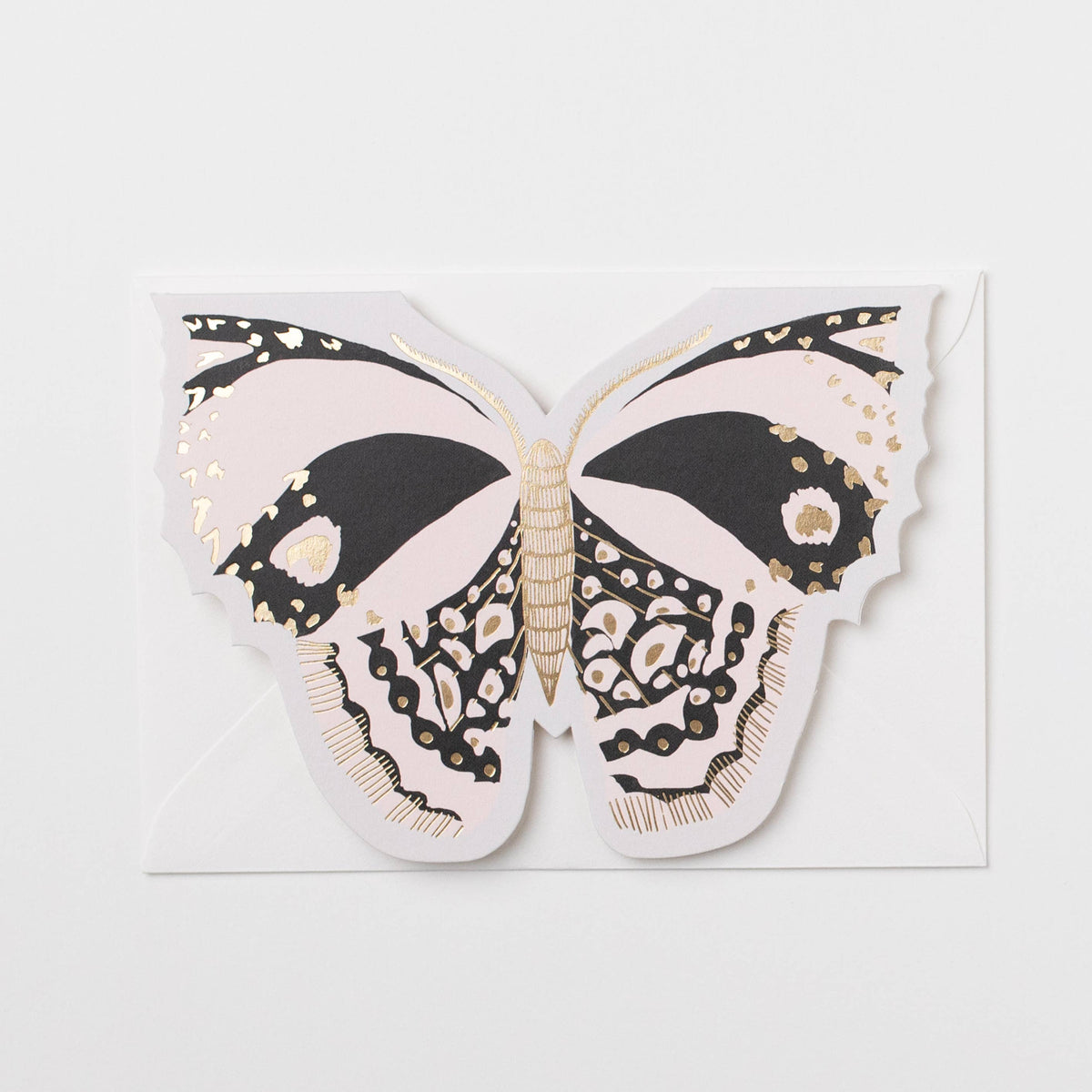 Beautiful butterfly card with gold accents. Butterly shape card
