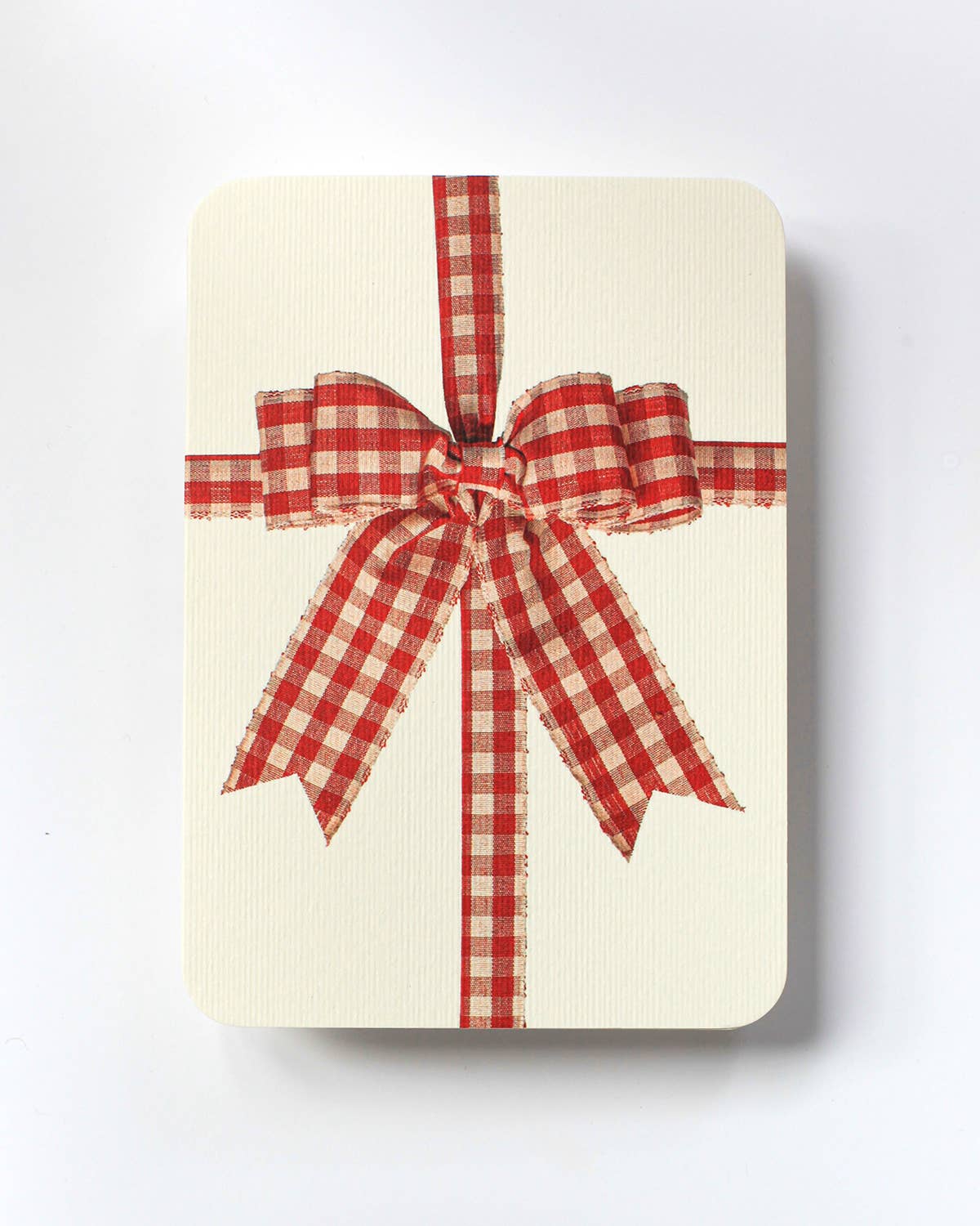 Tarjeta Lazo vichy rojo