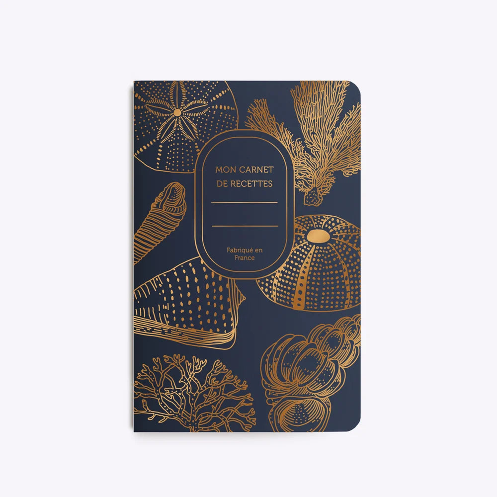Cuaderno cosido "conchas marinas"