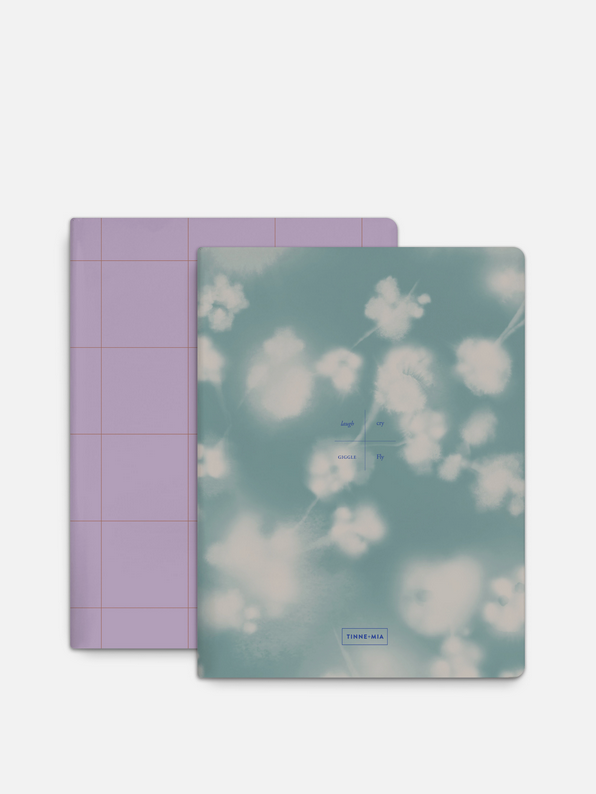 Libreta A5 – Lilac Grid (pack 2)