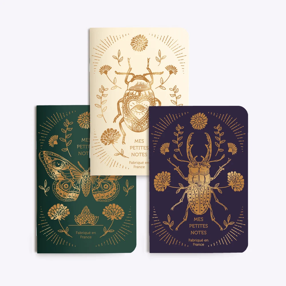 Trío libretas "Escarabajos"